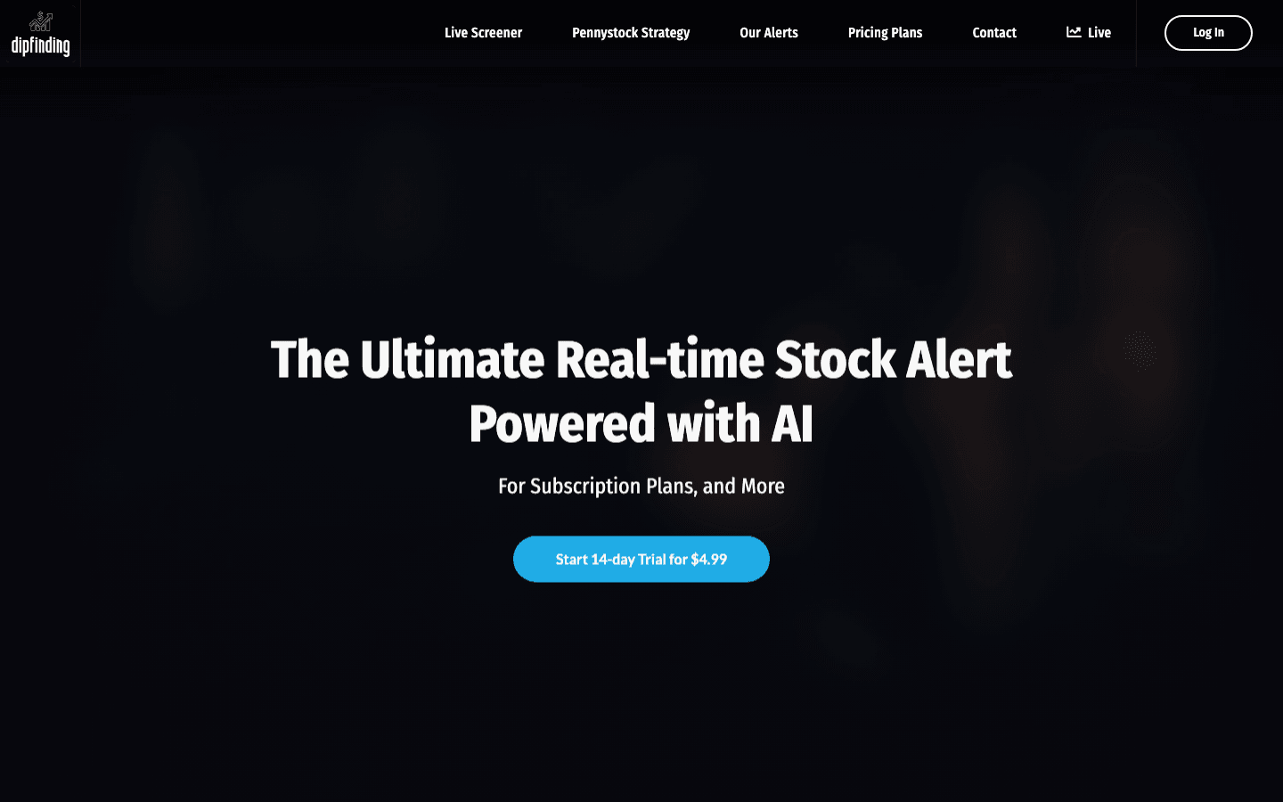 DipFinding — real-time AI-powered stock alert site